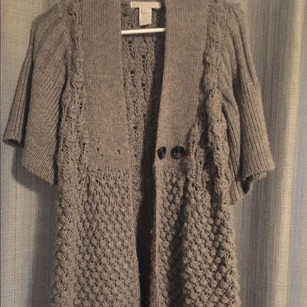Grey cable knit sweater